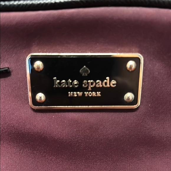 Kate Spade Burgundy Backpack with Black Embellishments - Picture 2 of 6